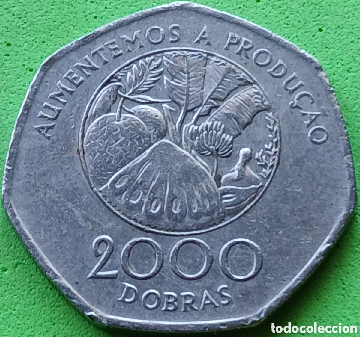 Monedas antiguas de &Aacute;frica: Santo Tom&eacute; y Pr&iacute;ncipe 2000 dobras 1997 km#91