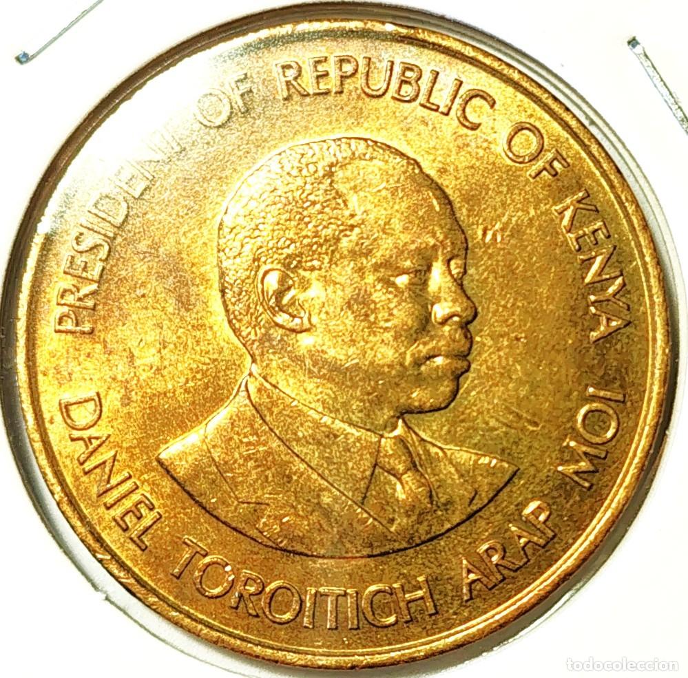Monedas antiguas de &Aacute;frica: KENIA (1966-2018) - 10 CENTAVOS 1991 - A - 9 GR. NICKEL-BRONCE - DIAMETRO 30,80 mm - KM#18 - MB