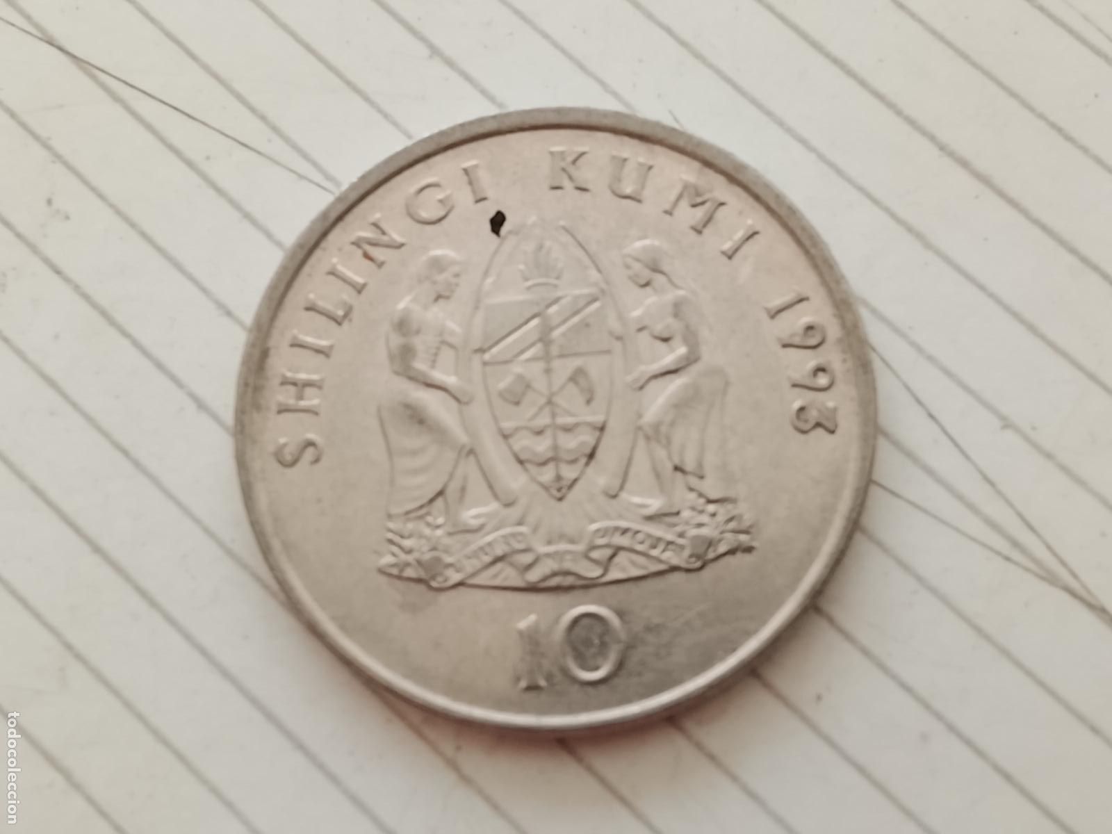 Monedas antiguas de &Aacute;frica: AFRICA TANZANIA 10 SHILLINGI A&Ntilde;O 1993