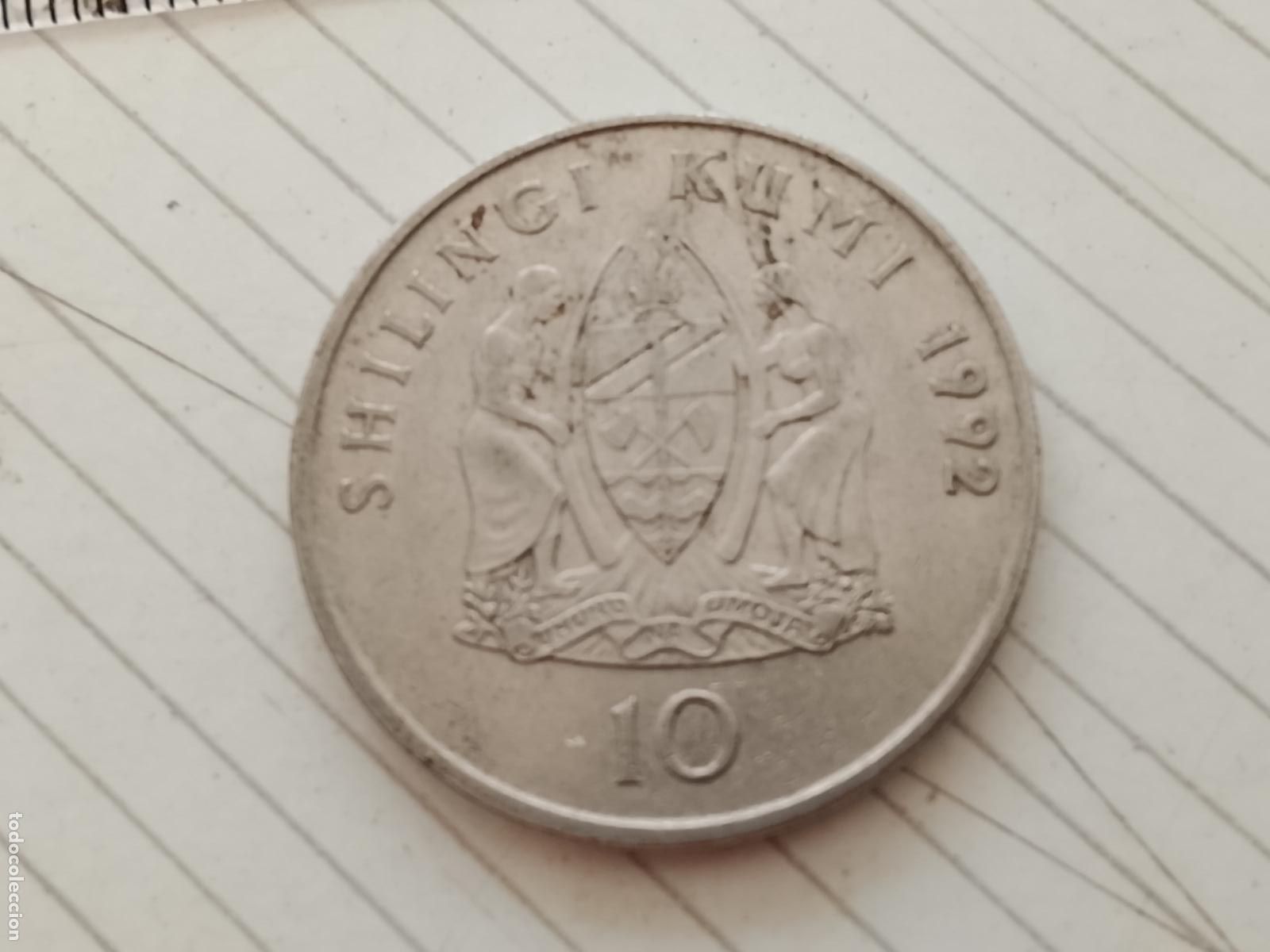 Monedas antiguas de &Aacute;frica: AFRICA TANZANIA 10 SHILLINGI A&Ntilde;O 1992