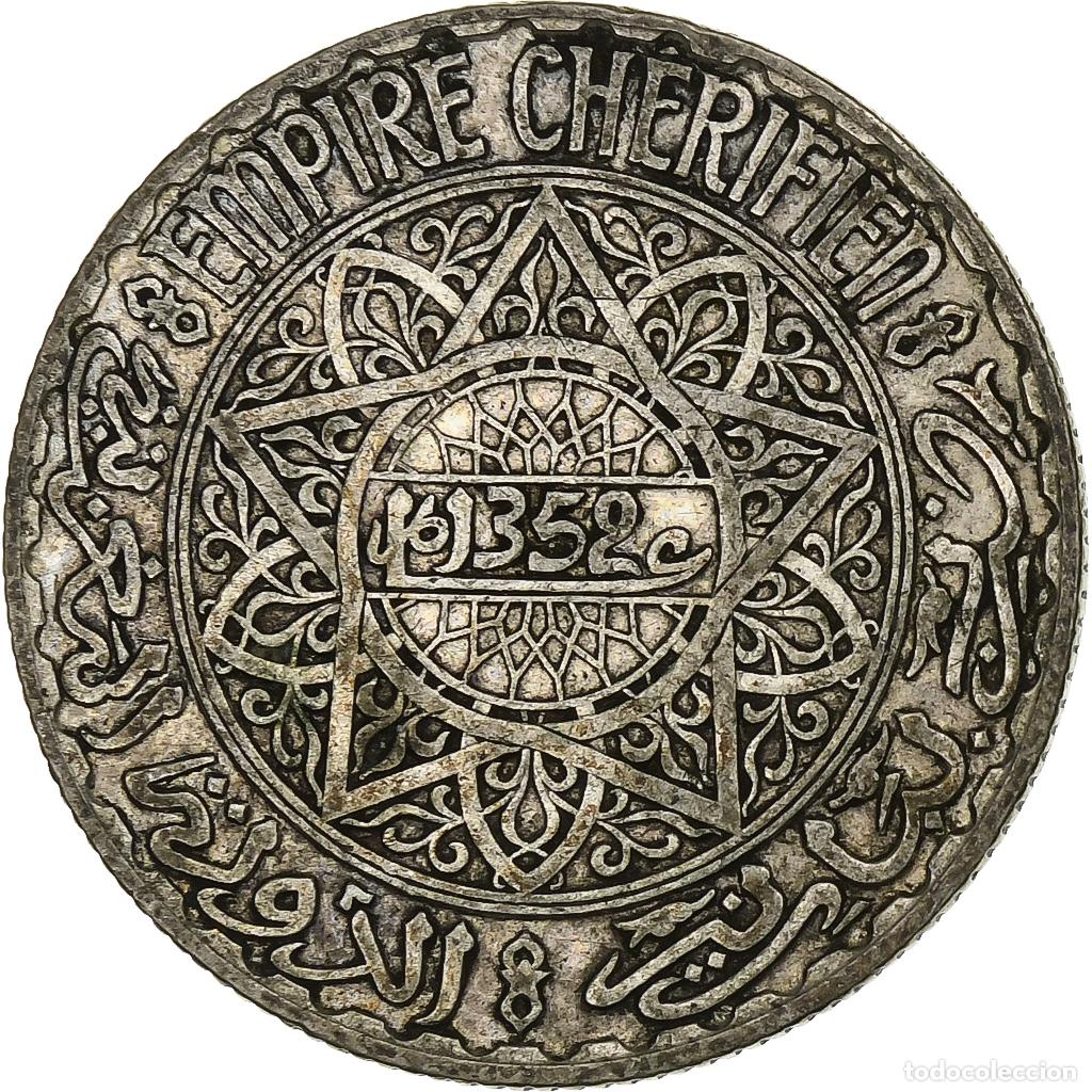 Monedas antiguas de &Aacute;frica: [#1213168] Marruecos, Mohammed V, 10 Francs, AH 1352/1933, Paris, Plata, MBC, KM:38