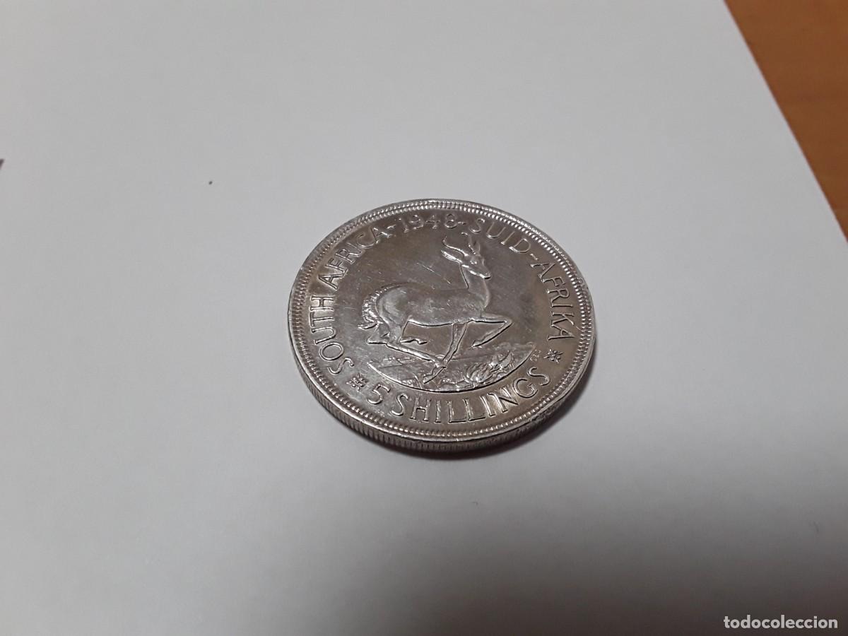 Monedas antiguas de &Aacute;frica: SUDAFRICA - 5 SHILLINGS DE PLATA A&Ntilde;O 1948 (28,28 GRAMOS - 800 MILESIMAS).