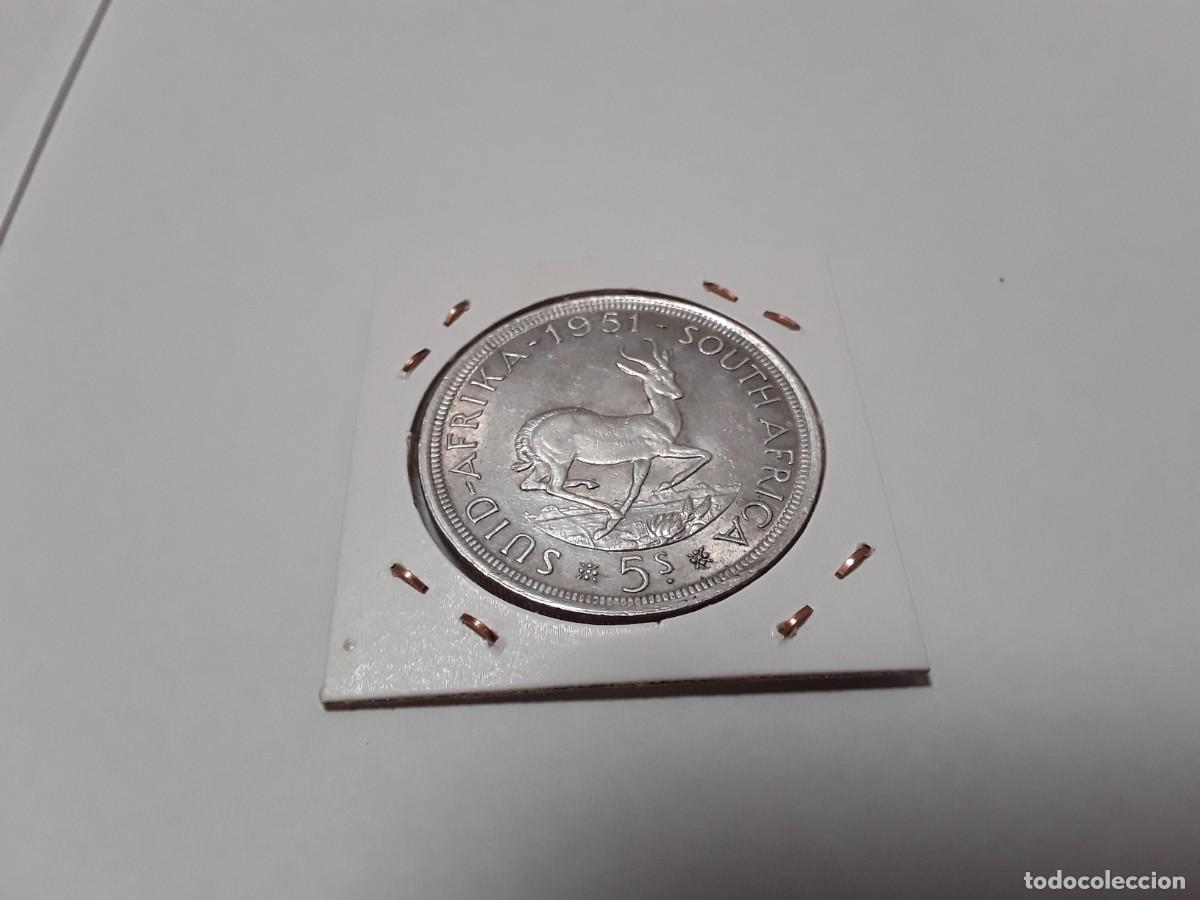 Monedas antiguas de &Aacute;frica: SUDAFRICA - 5 SHILLINGS DE PLATA A&Ntilde;O 1951