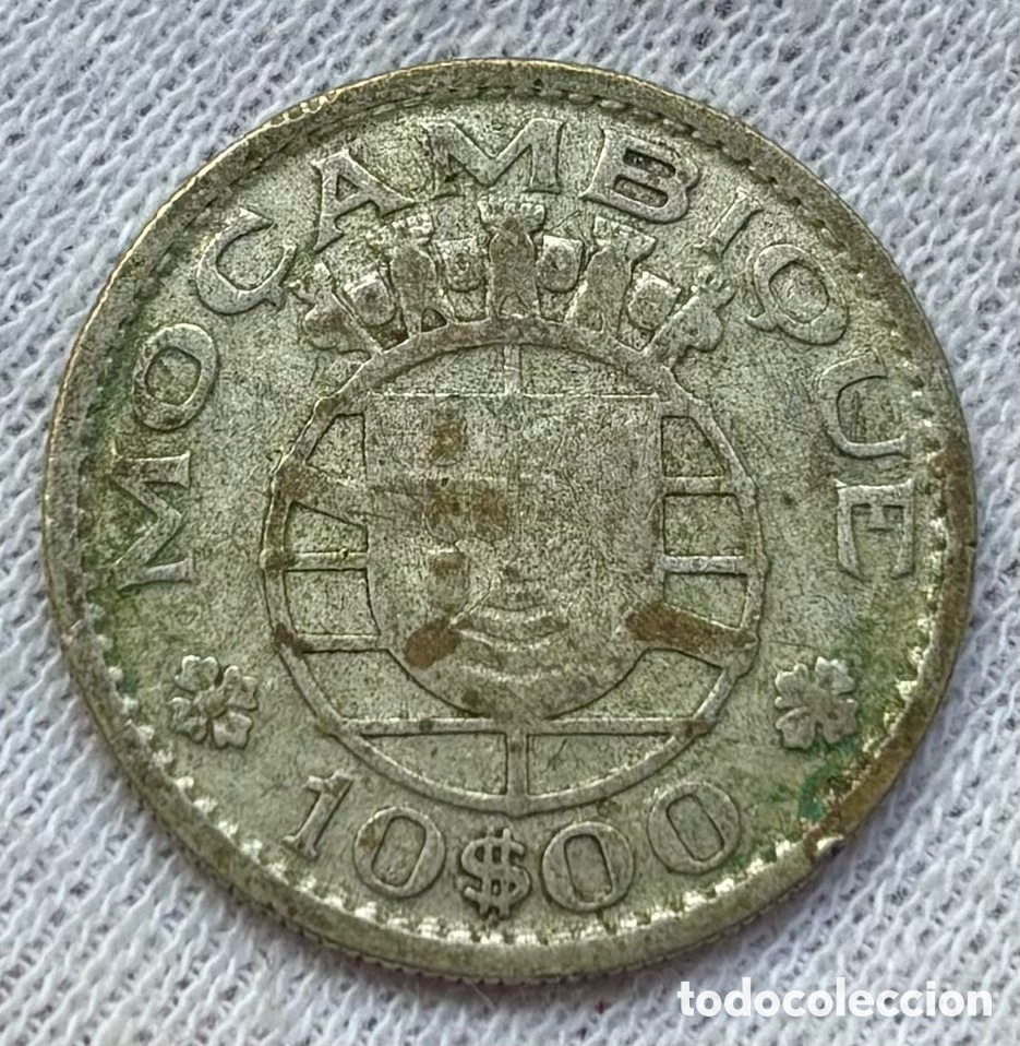 Monedas antiguas de &Aacute;frica: Moneda PLATA MOZAMBIQUE 10 Escudos 1960. Rep&uacute;blica Portuguesa
