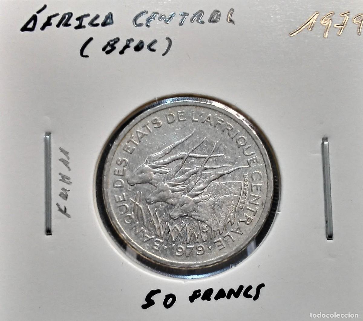 Monedas antiguas de &Aacute;frica: &Aacute;FRICA CENTRAL (BEAC) 50 FRANCOS / FRANCS 1979 E KM#11 MBC+.