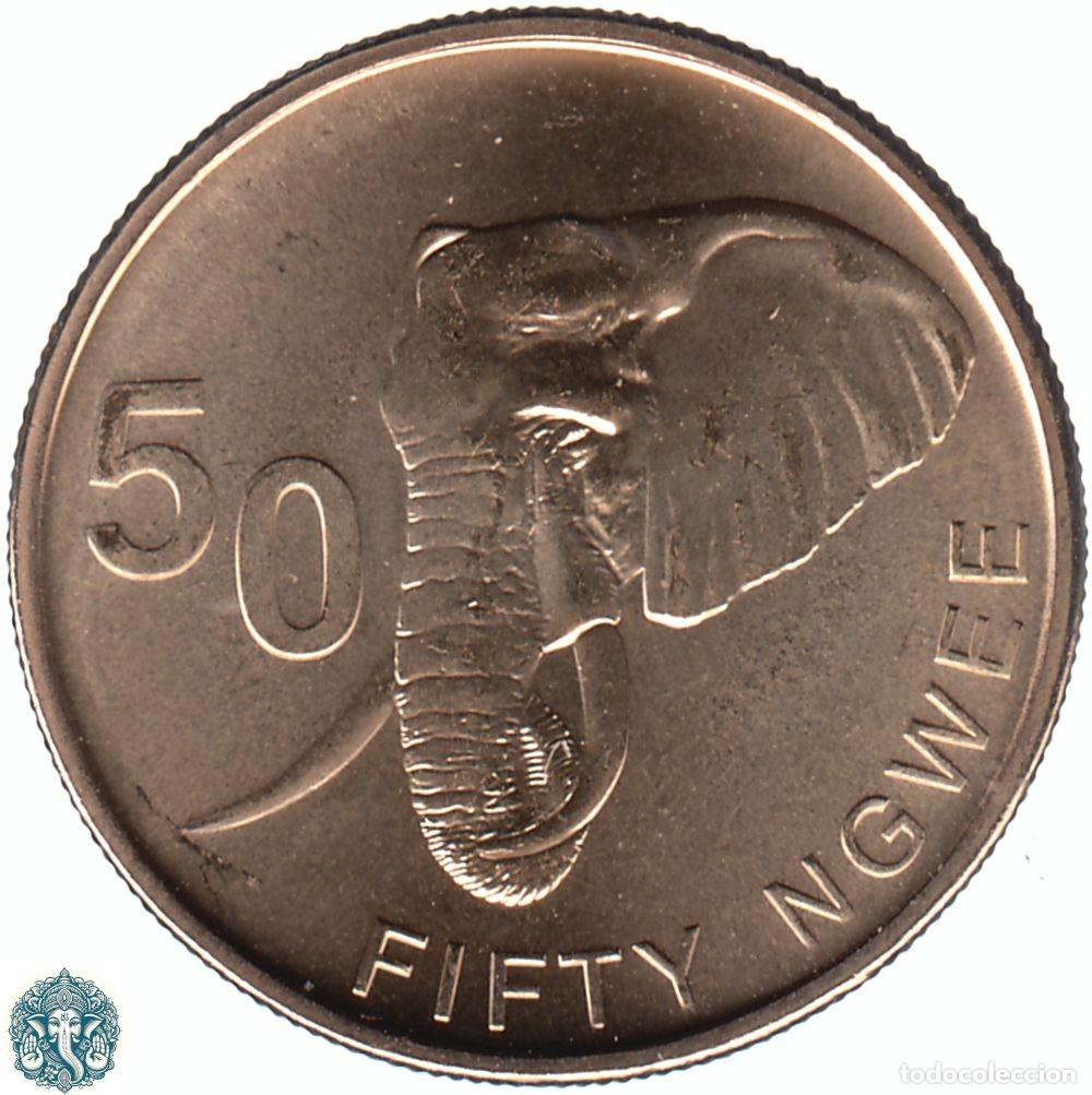 Monedas antiguas de &Aacute;frica: ZAMBIA 50 Ngwee 2025 Elefante N#464311