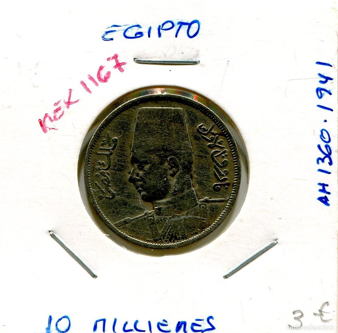 Monedas antiguas de &Aacute;frica: 10 MILLIERES AH 1357-1941 EGIPTO ( MEX1167 )