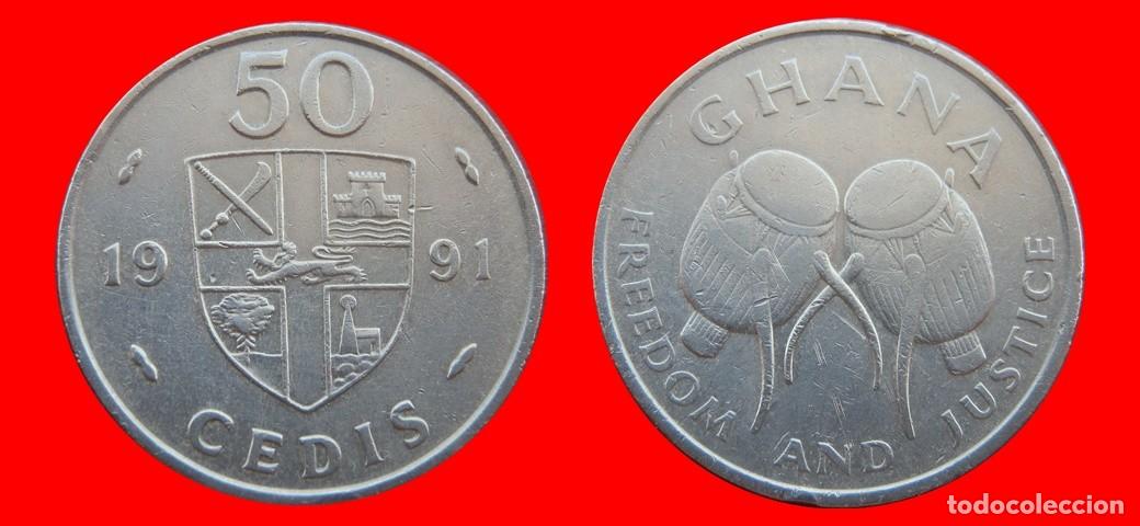 Monedas antiguas de &Aacute;frica: 50 CEDIS 1991 GHANA-154946