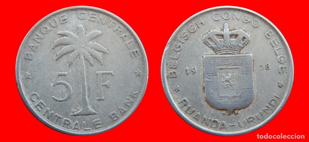 Monedas antiguas de &Aacute;frica: 5 FRANCOS 1958 CONGO BELGA-154949