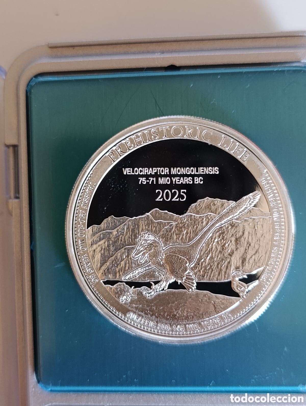 Monedas antiguas de &Aacute;frica: VELOCIRAPTOR 10. 1 Oz Plata Pura .9999