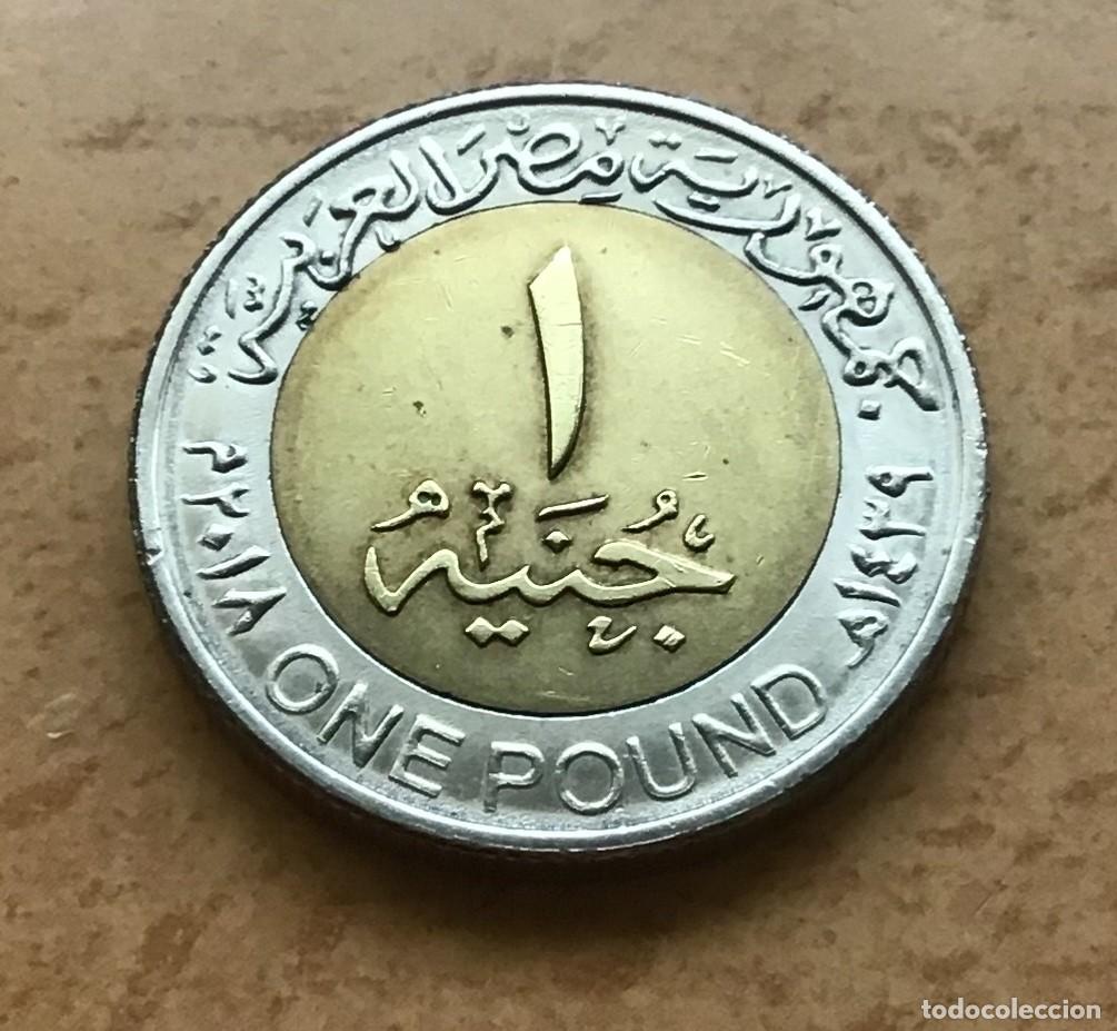 Monedas antiguas de &Aacute;frica: 1 libra de Egipto. A&ntilde;o 2018