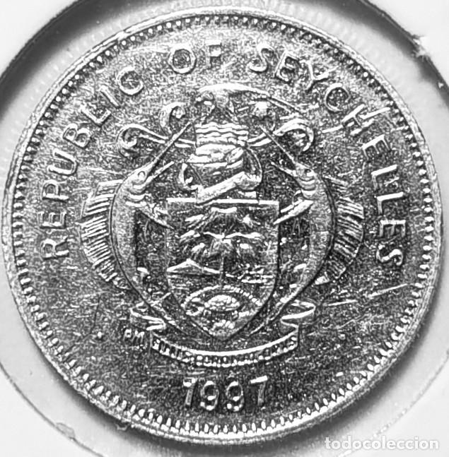 Monedas antiguas de &Aacute;frica: SEYCHELLES (1976-) - 25 CENTAVOS 1997 - A - 2,90 GR. ACERO NIQUELADO - DIAMETRO 19 mm - KM#49a - MB