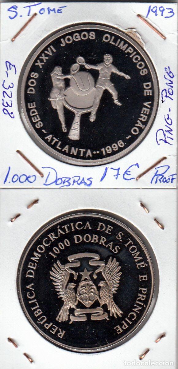 Monedas antiguas de &Aacute;frica: E3238 MONEDA SANTO TOME Y PRINCIPE 1000 DOBRAS 1993 PROOF
