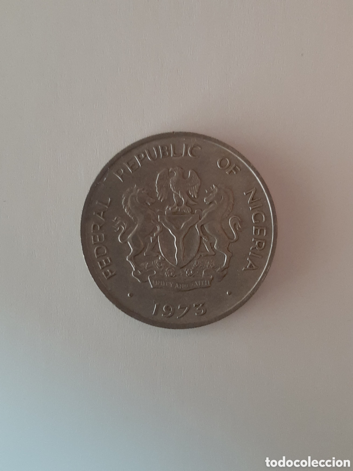 Monedas antiguas de &Aacute;frica: NIGERIA REPUBLICA FEDERAL 25 KOBO 1973