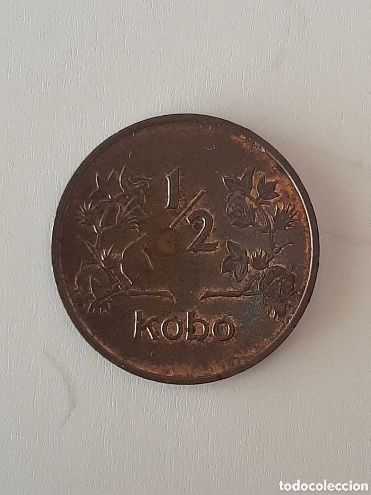 Monedas antiguas de &Aacute;frica: NIGERIA REPUBLICA FEDERAL 1/2 KOBO 1973