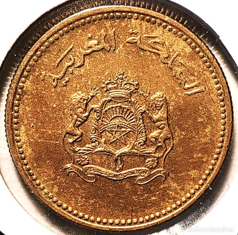 Monnaies anciennes d'Afrique: MARRUECOS (1960-) - 10 SANTIMAT AH1407(1987) - REY HASSAN II - FAO - A - 3 GR. COBRE-ALUMINIO-NIQUEL