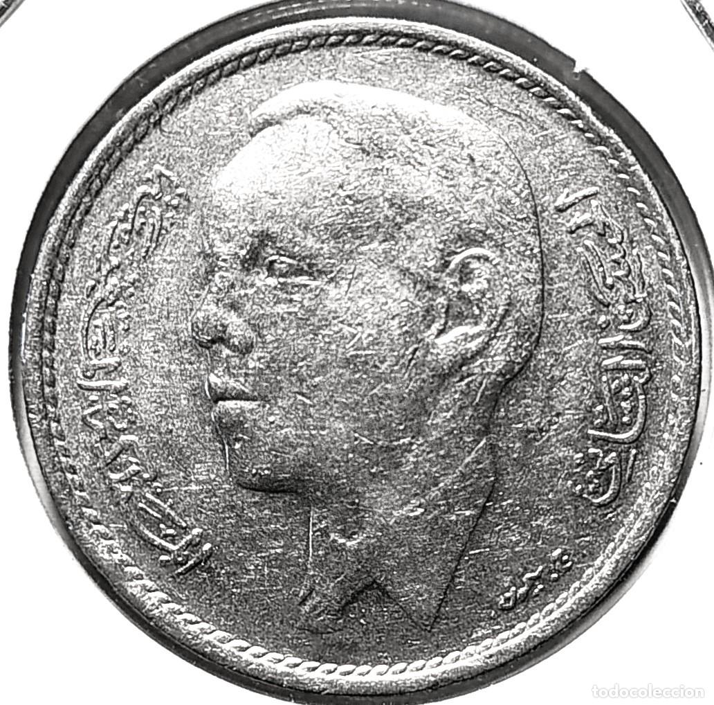 Alte M&uuml;nzen aus Afrika: MARRUECOS (1960-) - 1 DIRHAM AH1388 (1968) - REY HASSAN II - A - 6 GR. NIQUEL - DIAMETR 24 mm - Y#56