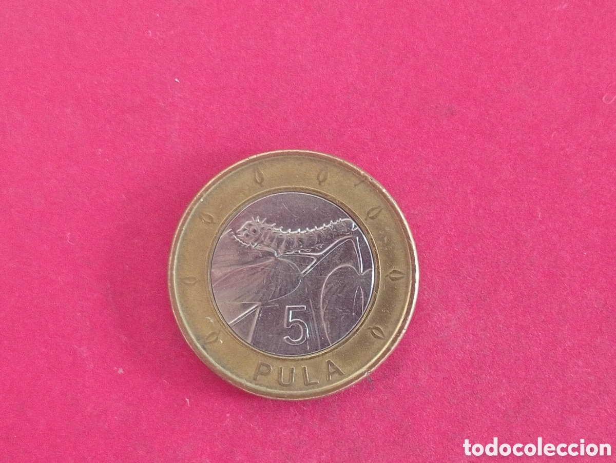 Monedas antiguas de &Aacute;frica: 5 pula de Botswana 2013