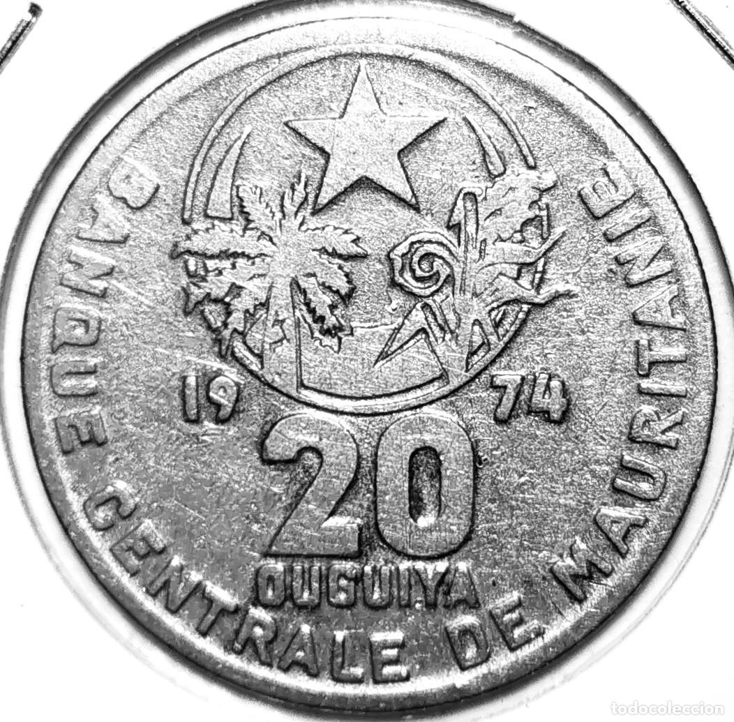 Monedas antiguas de &Aacute;frica: MAURITANIA (1973-2018) - 20 OUGUIYA 1974 - REPUBLICA ISLAMICA - C - 8 GR. CUPRONIQUEL