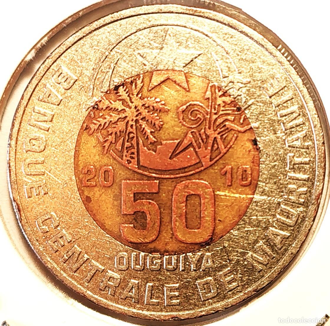 Monedas antiguas de &Aacute;frica: MAURITANIA (1973-2018) - 50 OUGUIYA 2010 - REPUBLICA ISLAMICA - A - 7,80 GR. BIMETALICA