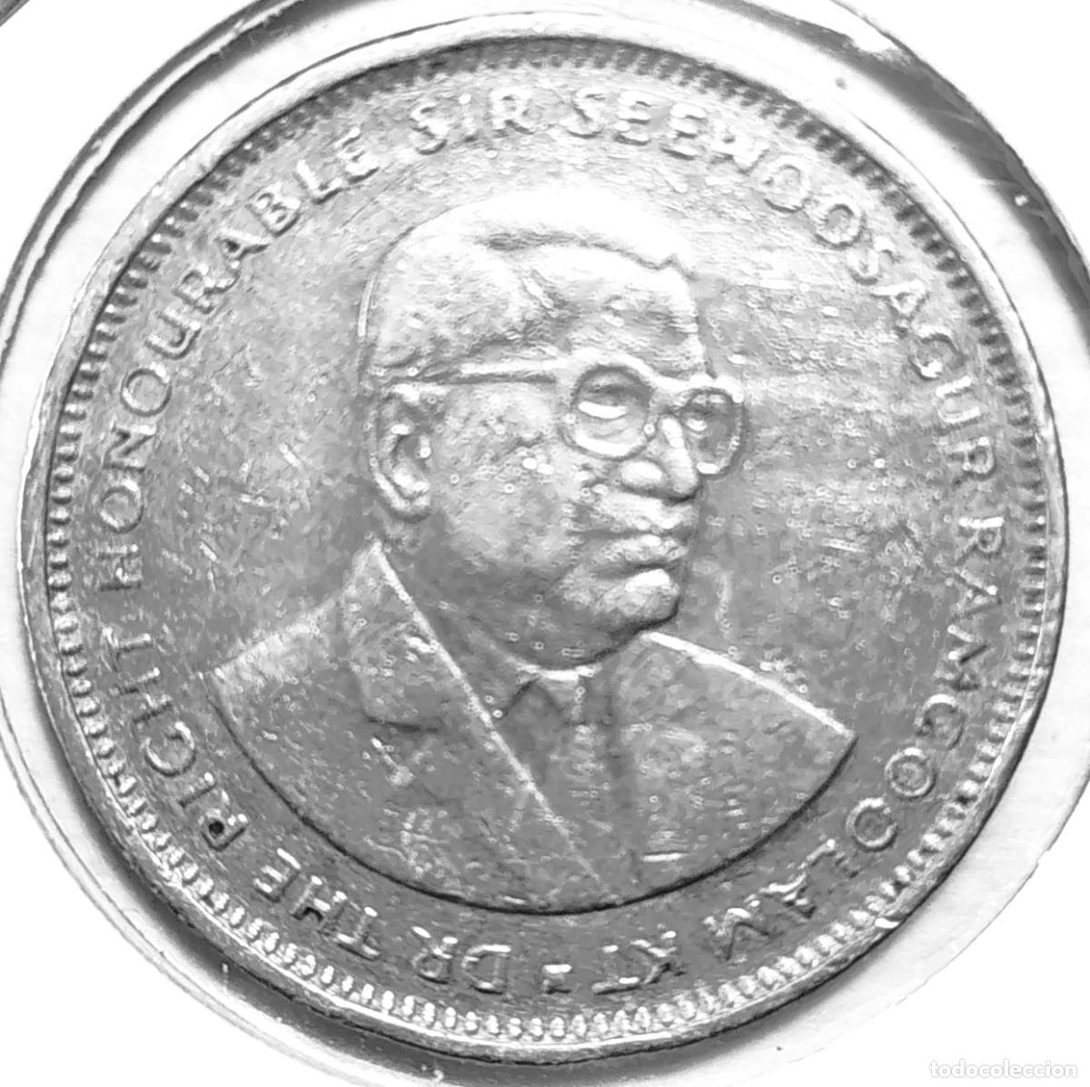 Alte M&uuml;nzen aus Afrika: MAURICIO (1987-) - 1 RUPIA 1990 - A - 7,50 GR. CUPRONIQUEL - DIAMETRO 26,60 mm - MB - KM#55