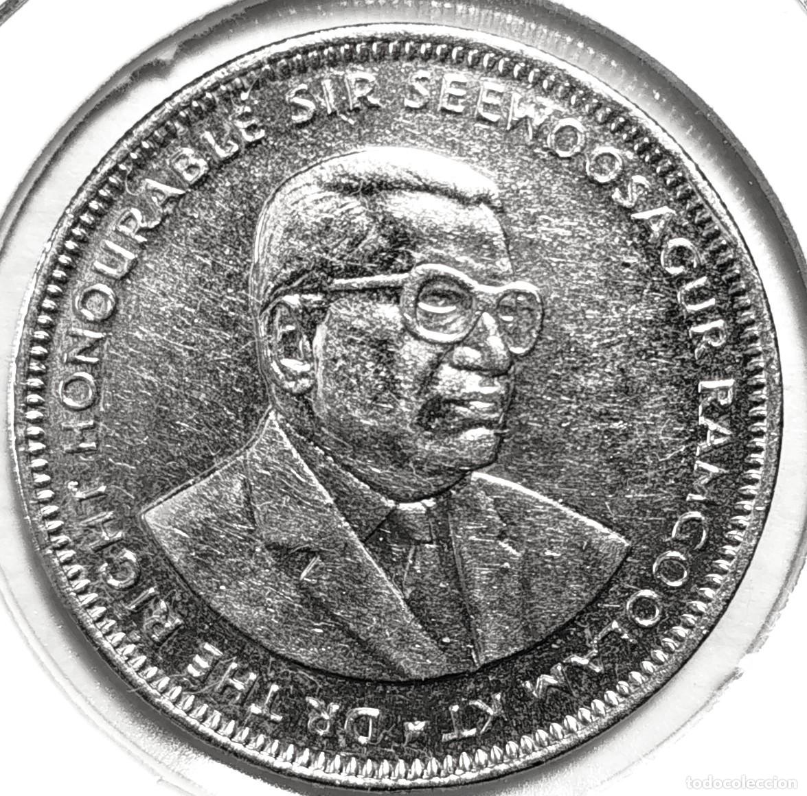 Monedas antiguas de &Aacute;frica: MAURICIO (1987-) - 1 RUPIA 2012 - A - 7,50 GR. ACERO NIQUELADO - DIAMETRO 26,60 mm - MB - KM#55a