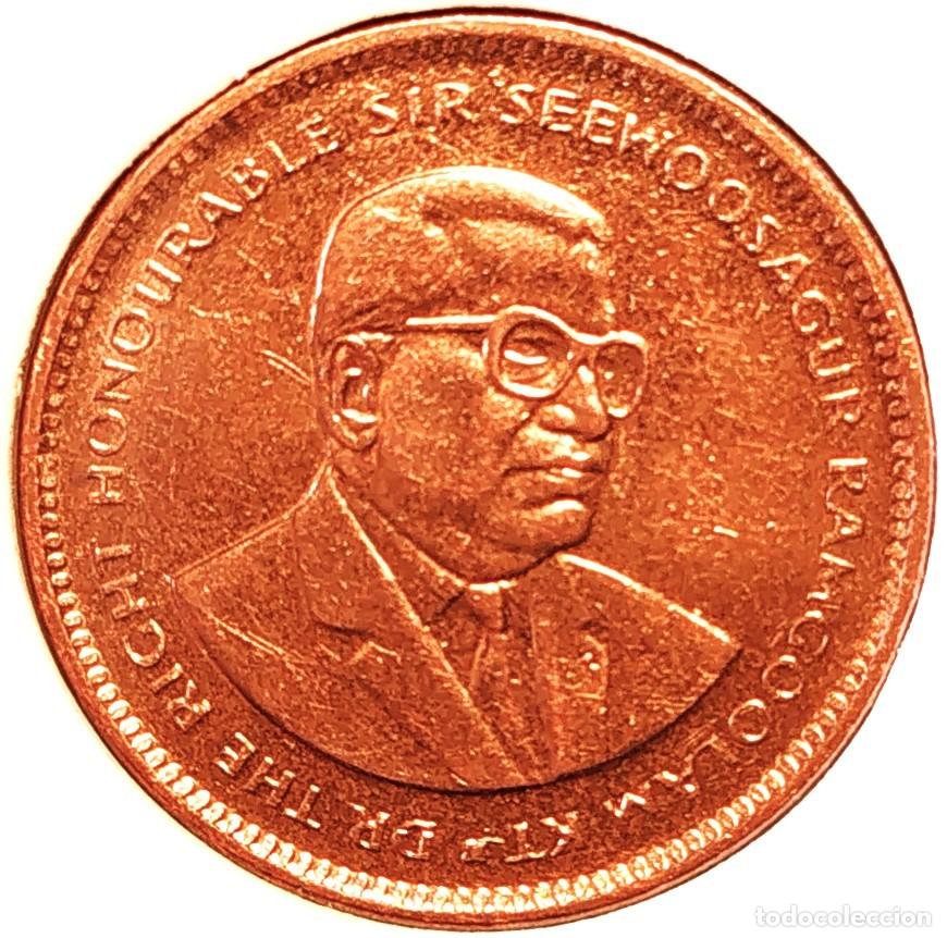 Monedas antiguas de &Aacute;frica: MAURICIO (1987-) - 5 CENTAVOS 2012 - A - 3 GR. ACERO COBREADO - DIAMETRO 20 mm - MB - KM#52