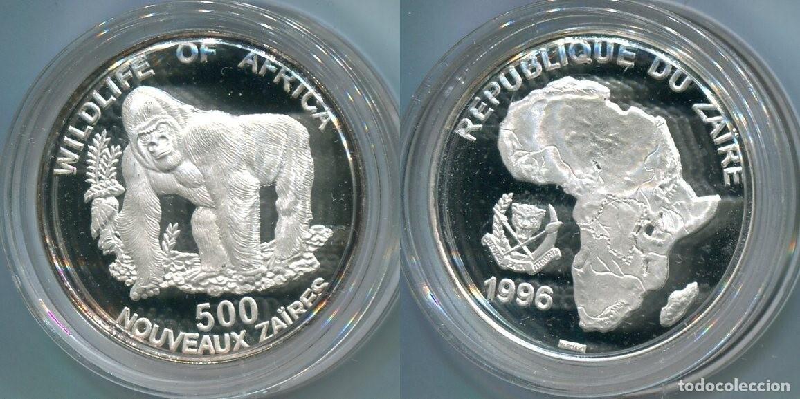 Monedas antiguas de &Aacute;frica: ZAIRE 500 NUEVOS ZAIRE 1996
