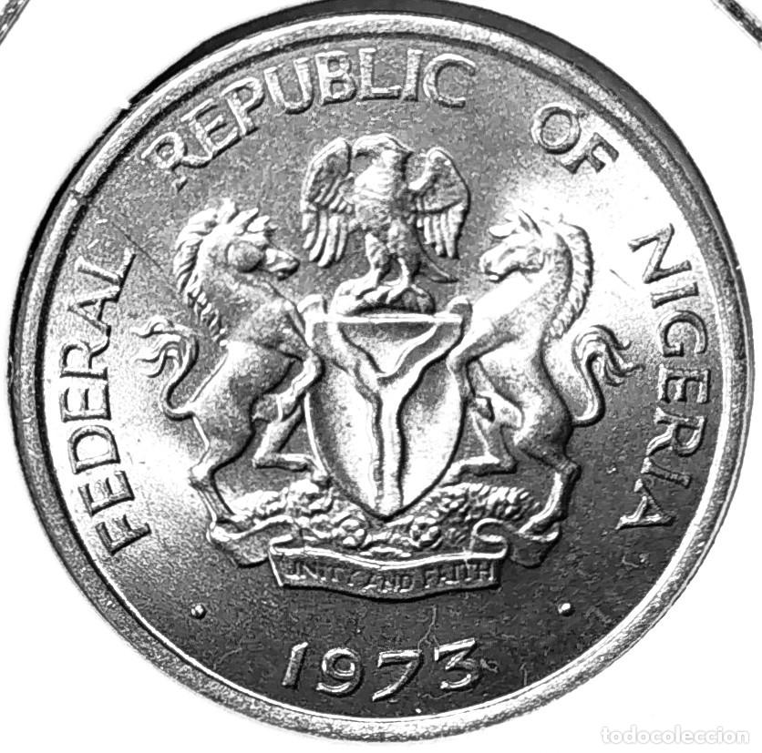 Monedas antiguas de &Aacute;frica: NIGERIA (1973-) - 5 KOBO 1973 - A - 2,80 GR. CUPRONIQUEL - DIAMETRO 20 mm - MB - KM#9.1