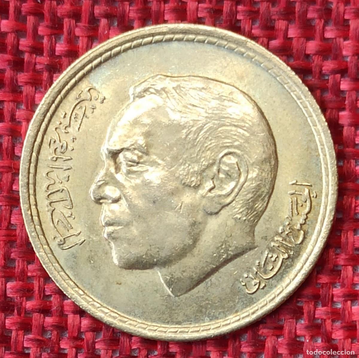 Monedas antiguas de &Aacute;frica: Marruecos Morocco - 20 Santinat del a&ntilde;o 1974 - Y# 61