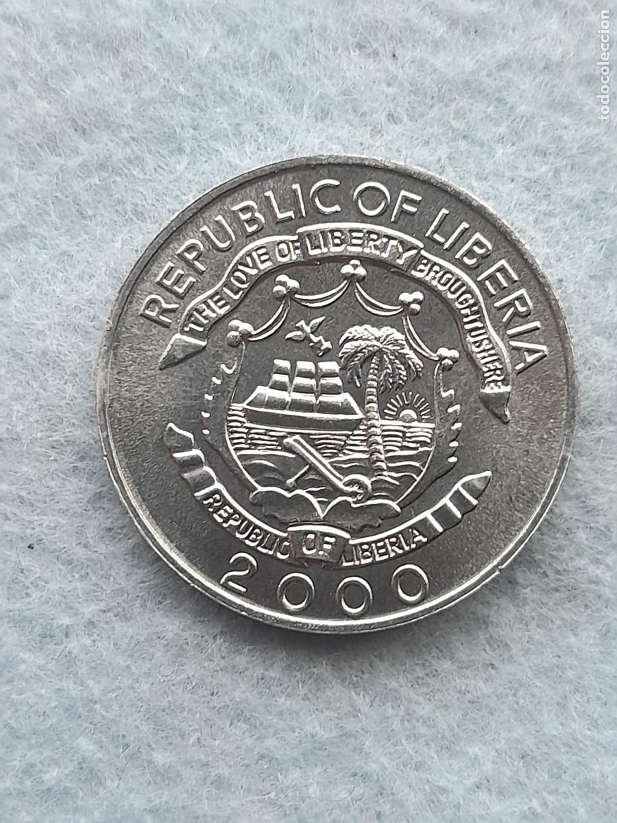 Monedas antiguas de &Aacute;frica: Liberia. 5 C&eacute;ntimos. A&ntilde;o 2000.
