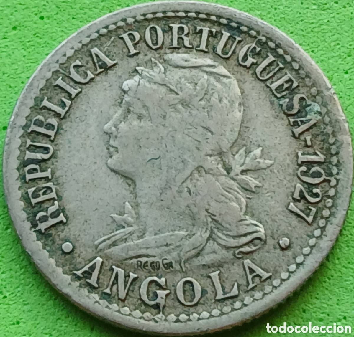 Monedas antiguas de &Aacute;frica: Angola 10 centavos 1927 km#67