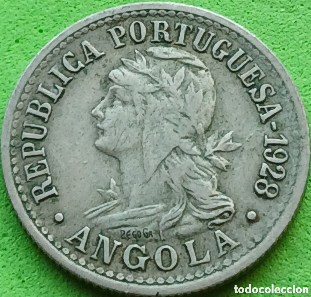 Monedas antiguas de &Aacute;frica: Angola 10 centavos 1928 km#67