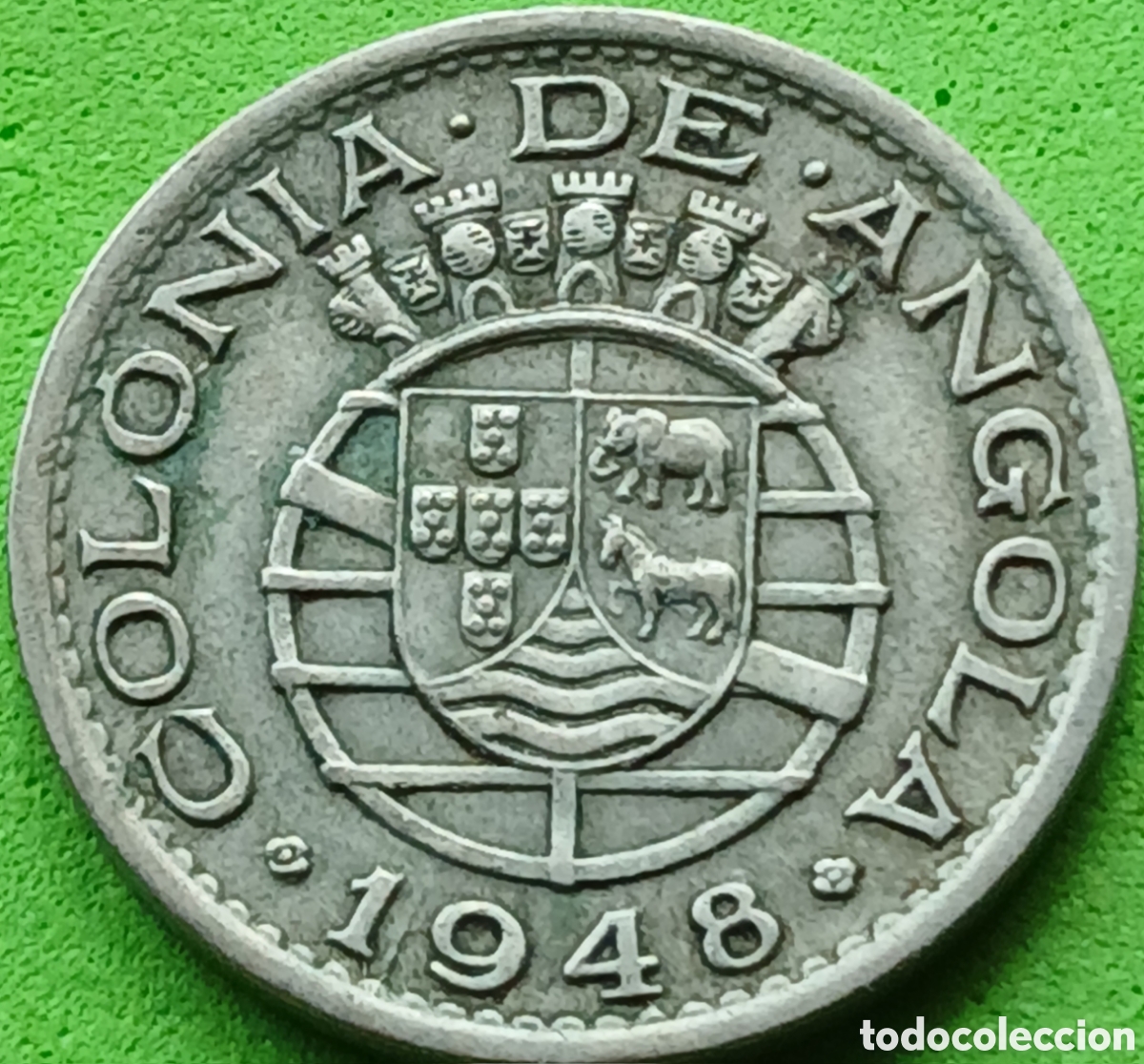 Monedas antiguas de &Aacute;frica: Angola 50 centavos 1948 km#72