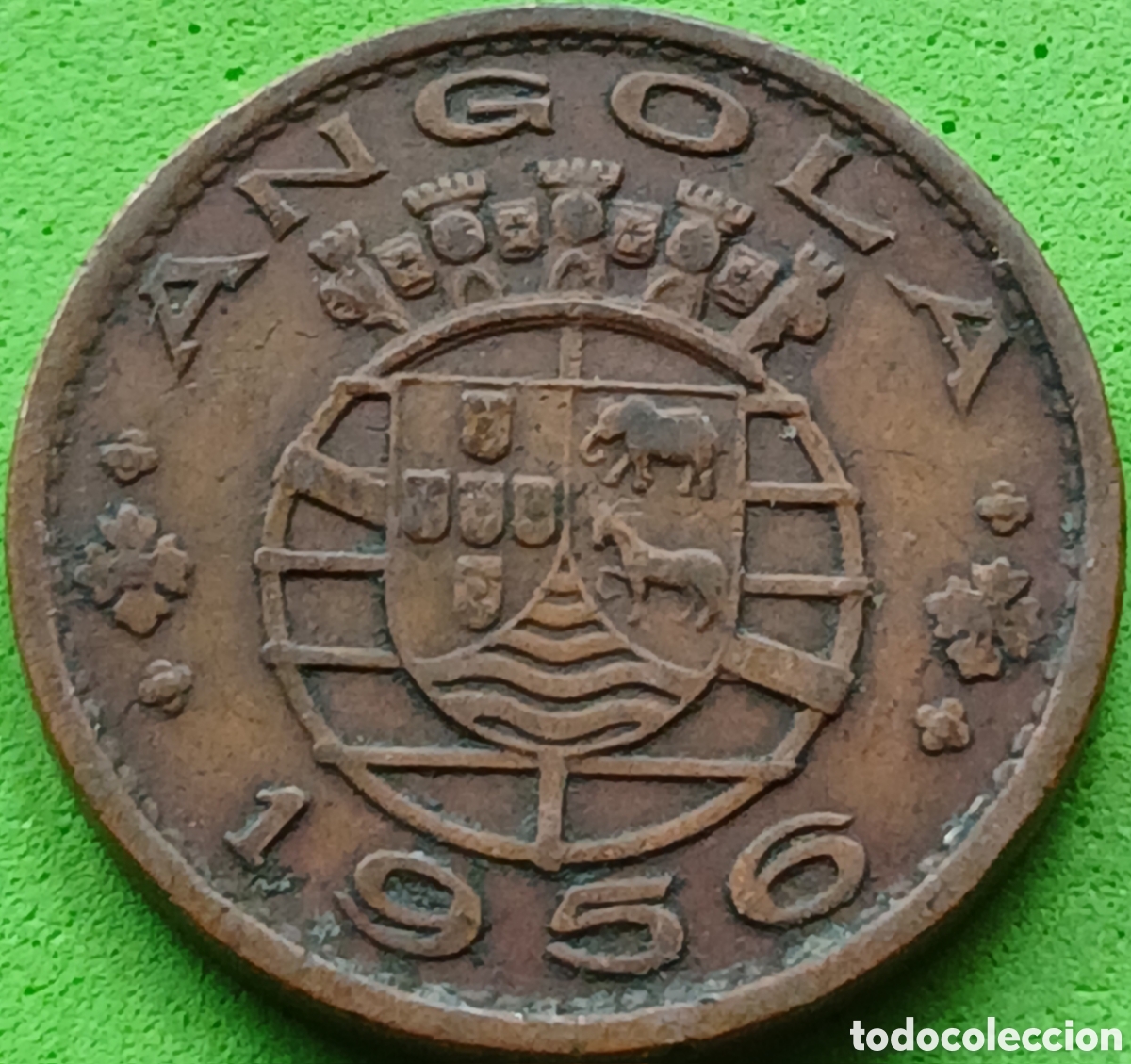 Monedas antiguas de &Aacute;frica: Angola 1 escudo 1956 km#76