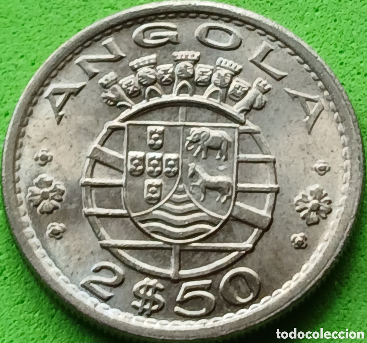 Monedas antiguas de &Aacute;frica: Angola 2.5 escudos 1968 km#77