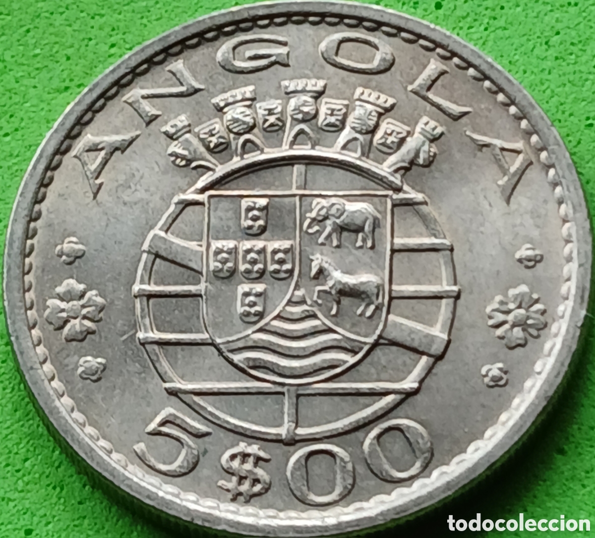 Monedas antiguas de &Aacute;frica: Angola 5 escudos 1972 km#81