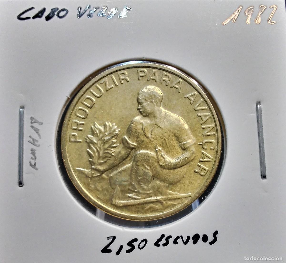 Monedas antiguas de &Aacute;frica: CABO VERDE 2,50 ESCUDOS 1982 KM#18 MBC.