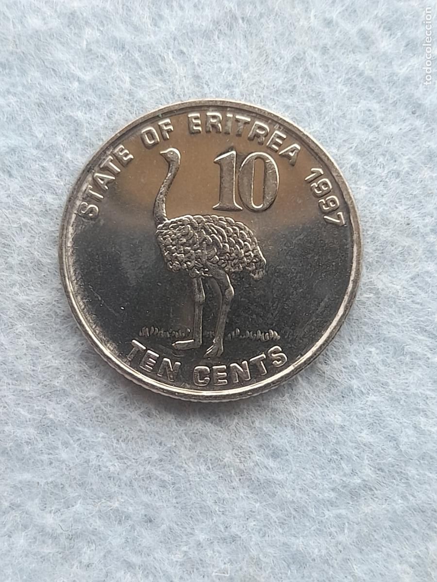 Monete antiche di Africa: Eritrea. 10 C&eacute;ntimos. A&ntilde;o 1991. Sin circular.