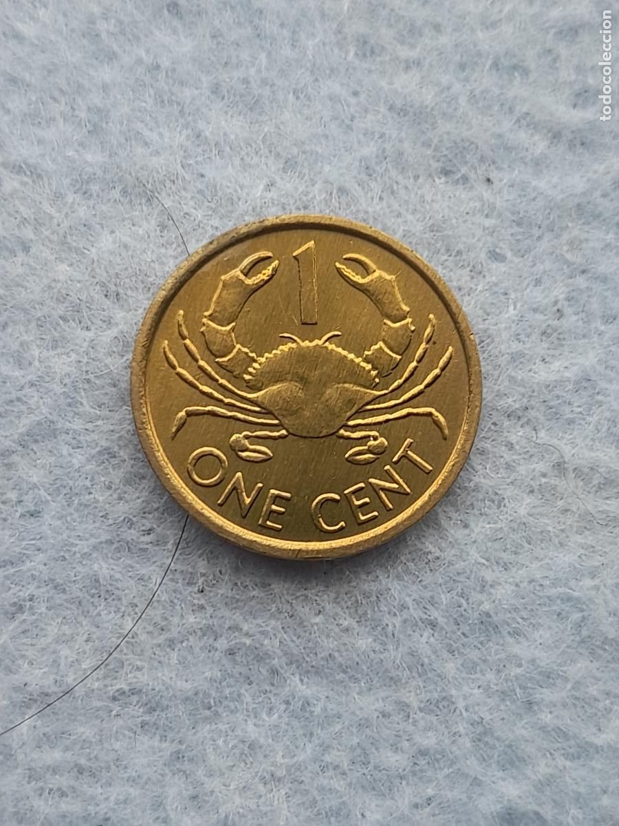Monnaies anciennes d'Afrique: Seychelles. 1 C&eacute;ntimo. A&ntilde;o 1997.