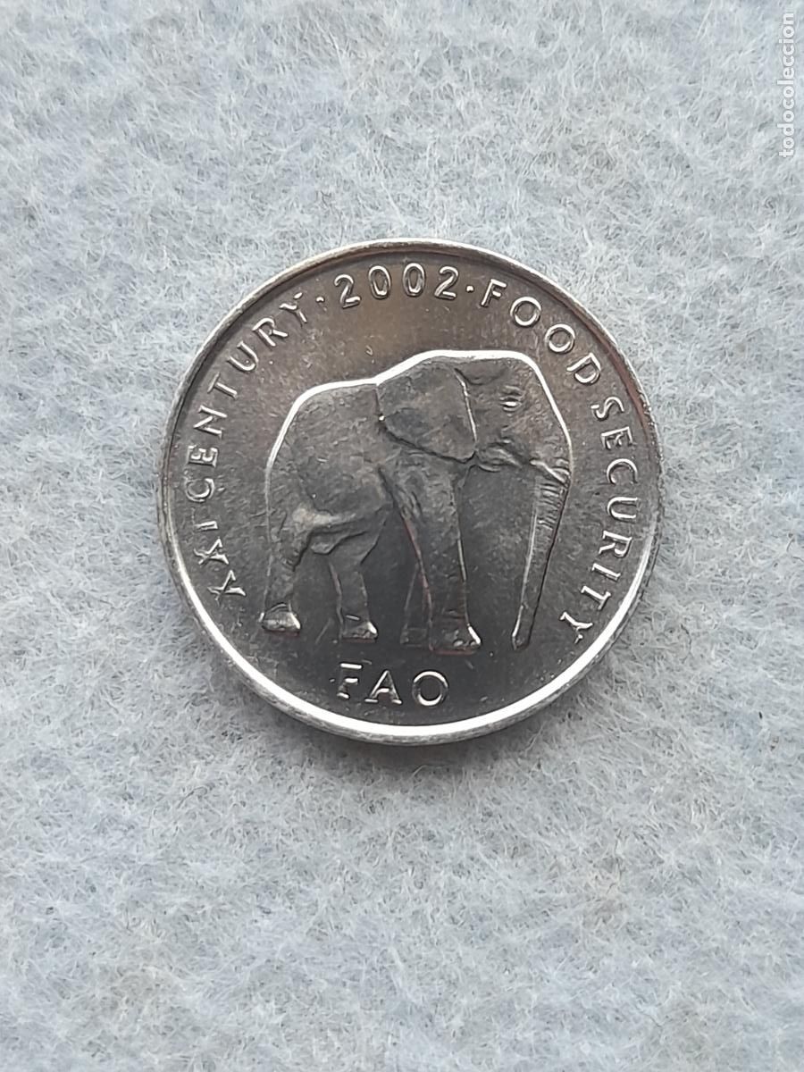 Monnaies anciennes d'Afrique: Somalia. 5 Chelines. A&ntilde;o 2002. Sin circular.