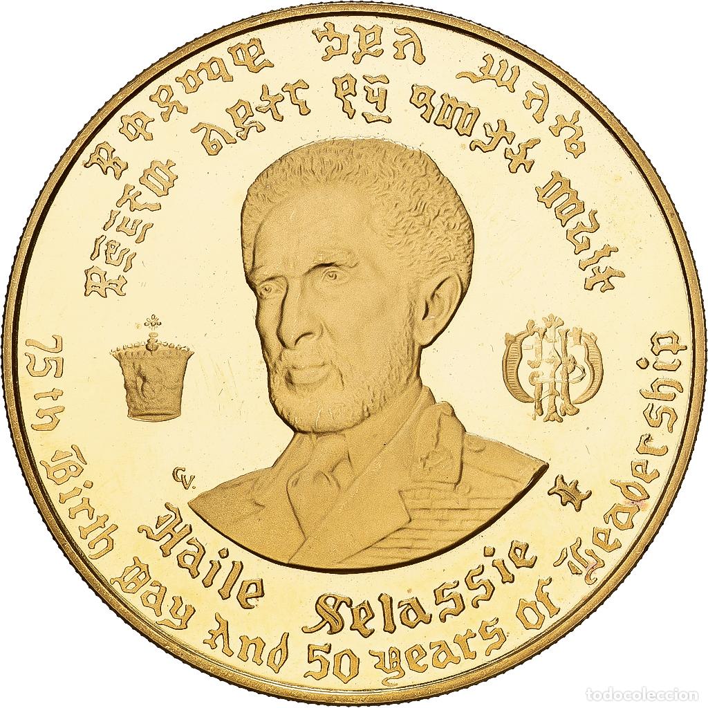 Monedas antiguas de &Aacute;frica: [#1547005] Etiop&iacute;a, Haile Selassie I, 50 Dollars, 75th Anniversary of Birth and 50th