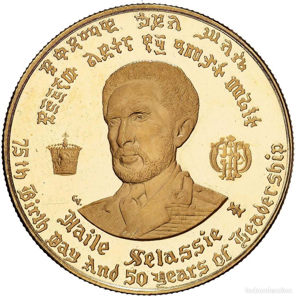 Monedas antiguas de &Aacute;frica: [#1547004] Etiop&iacute;a, Haile Selassie I, 20 Dollars, 75th Anniversary of Birth and 50th