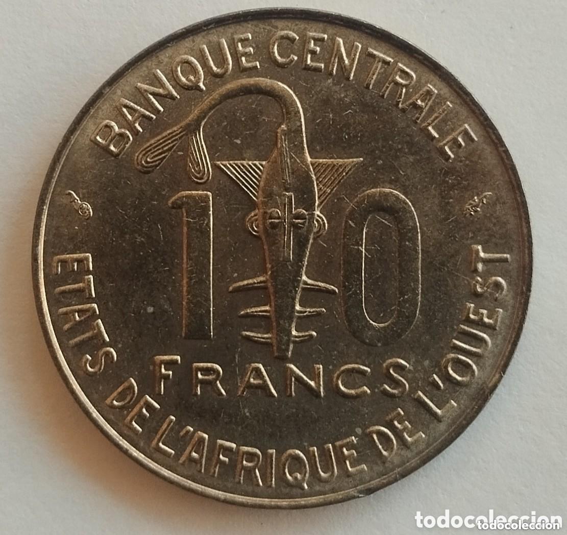 Alte M&uuml;nzen aus Afrika: MONEDA DE 10 FRANCOS &Aacute;FRICA DEL OESTE 1982 (FOTO)