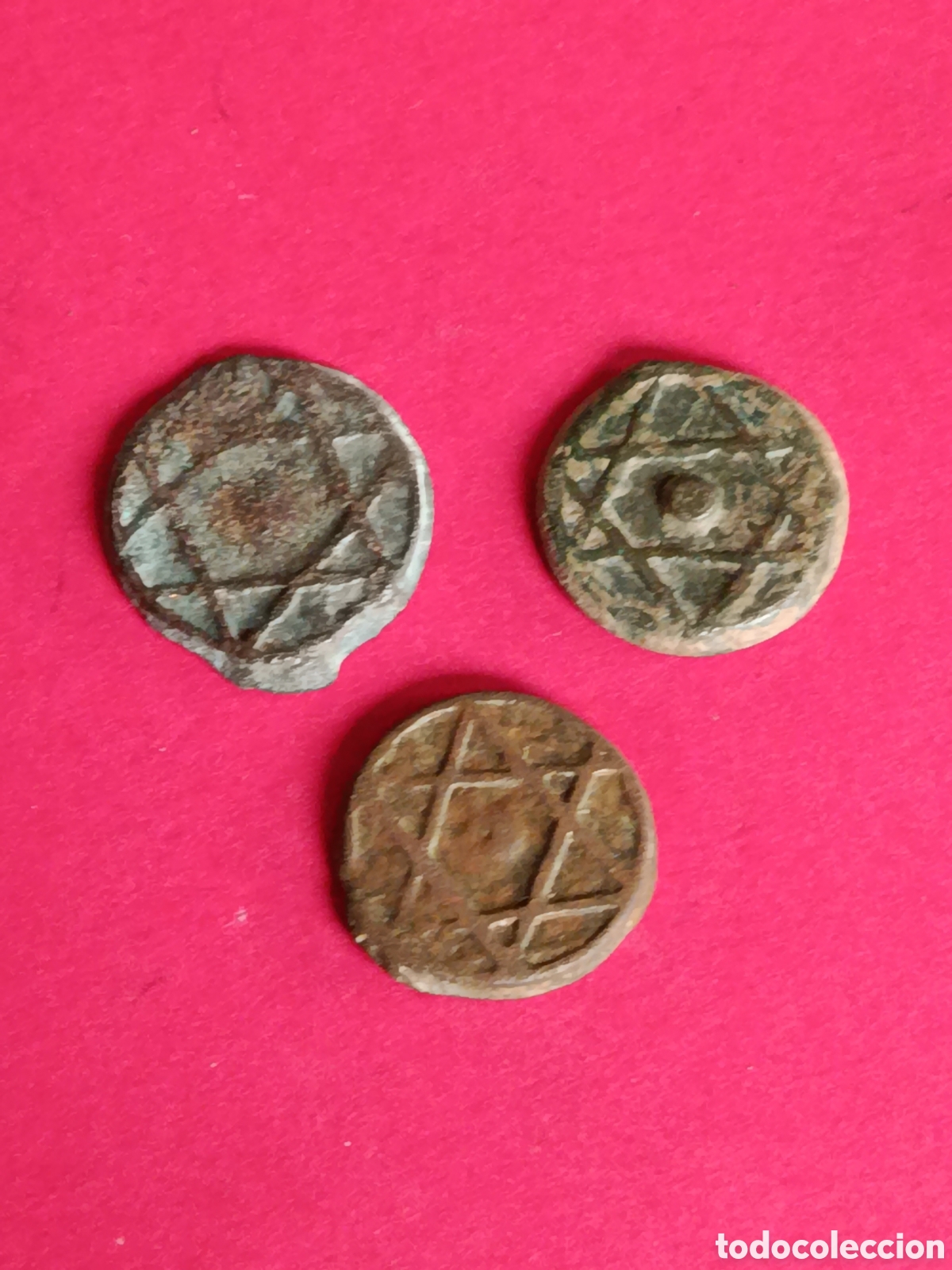 Monedas antiguas de &Aacute;frica: MARRUECOS. LOTE DE TRES FELUSES DE LA GUERRA DE MARGALLO.