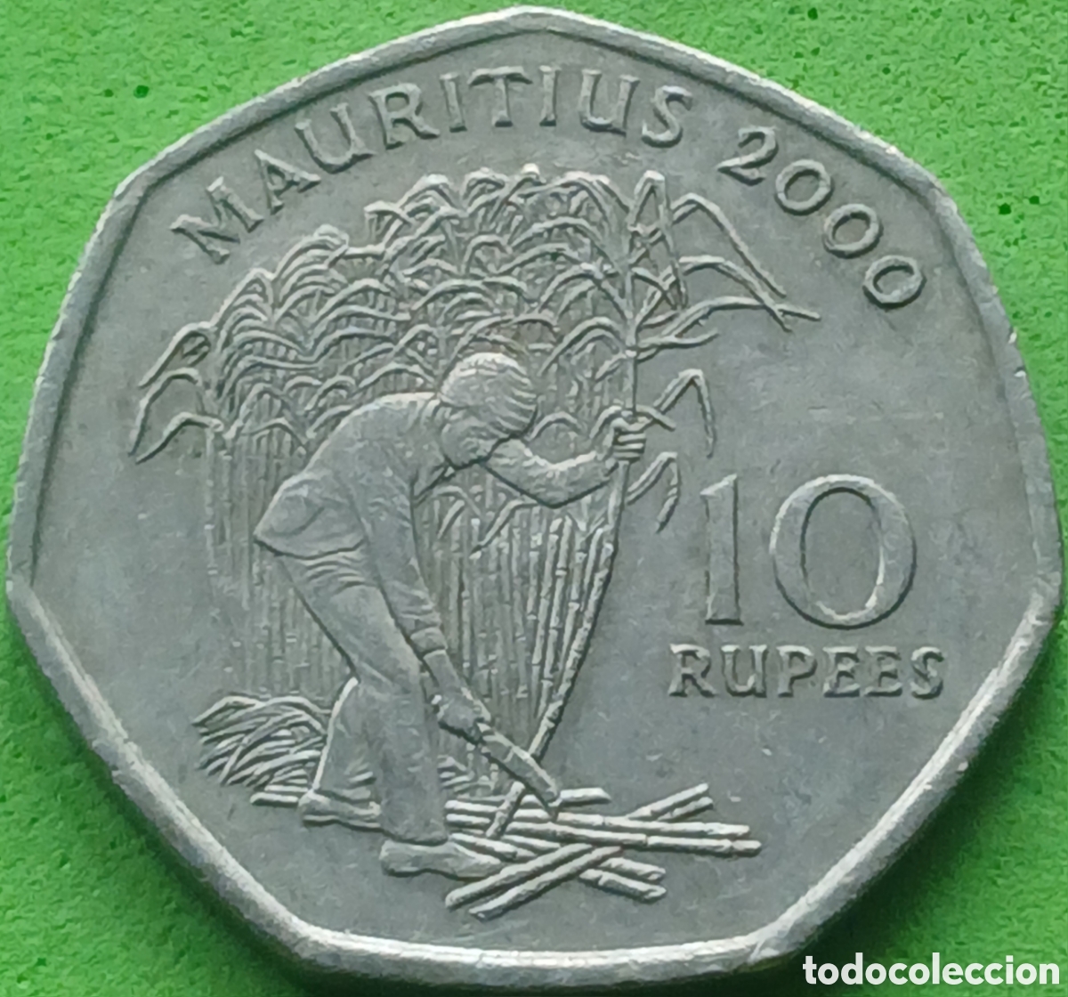 Monedas antiguas de &Aacute;frica: Mauricio 10 rupees 2000 km#61