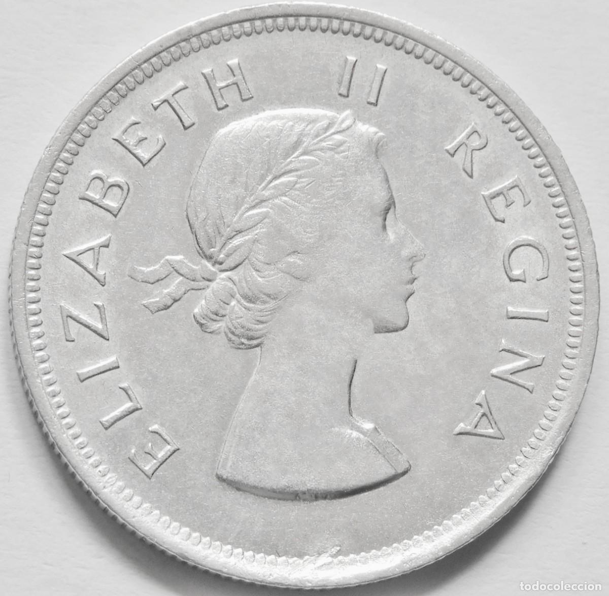 Alte M&uuml;nzen aus Afrika: SUDAFRICA 2,5 CHELINES 1955. PLATA