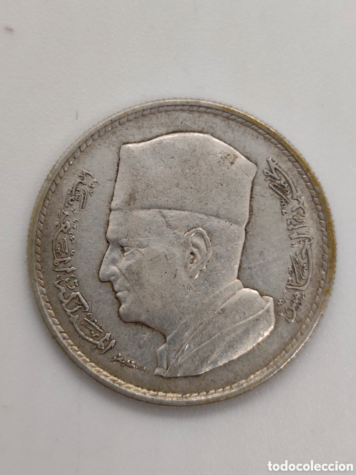 Monedas antiguas de &Aacute;frica: Moneda de plata marruecos 1965