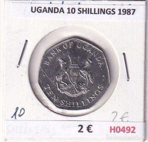 Old Coins of Africa: H0492 MONEDA UGANDA 10 SHILLINGS 1987