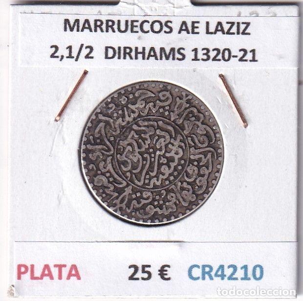 Old Coins of Africa: CR4210 MONEDA MARRUECOS ABD AL-AZIZ 2,1/2 DIRHAMS 1320-21 PLATA